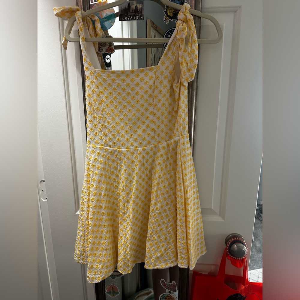 Woman's size small yellow floral dress